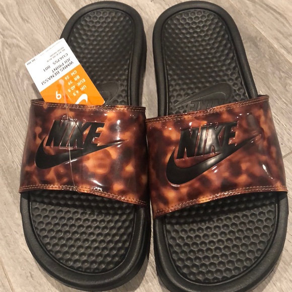 tortoise nike slides